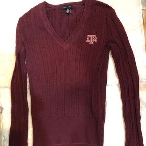 Texas A&M Cable Knit Sweater